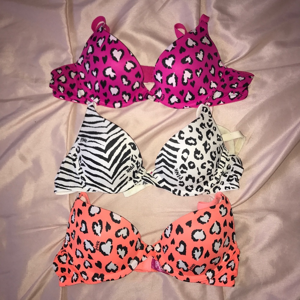 Leopard Zebra Push Up Bras BUNDLE